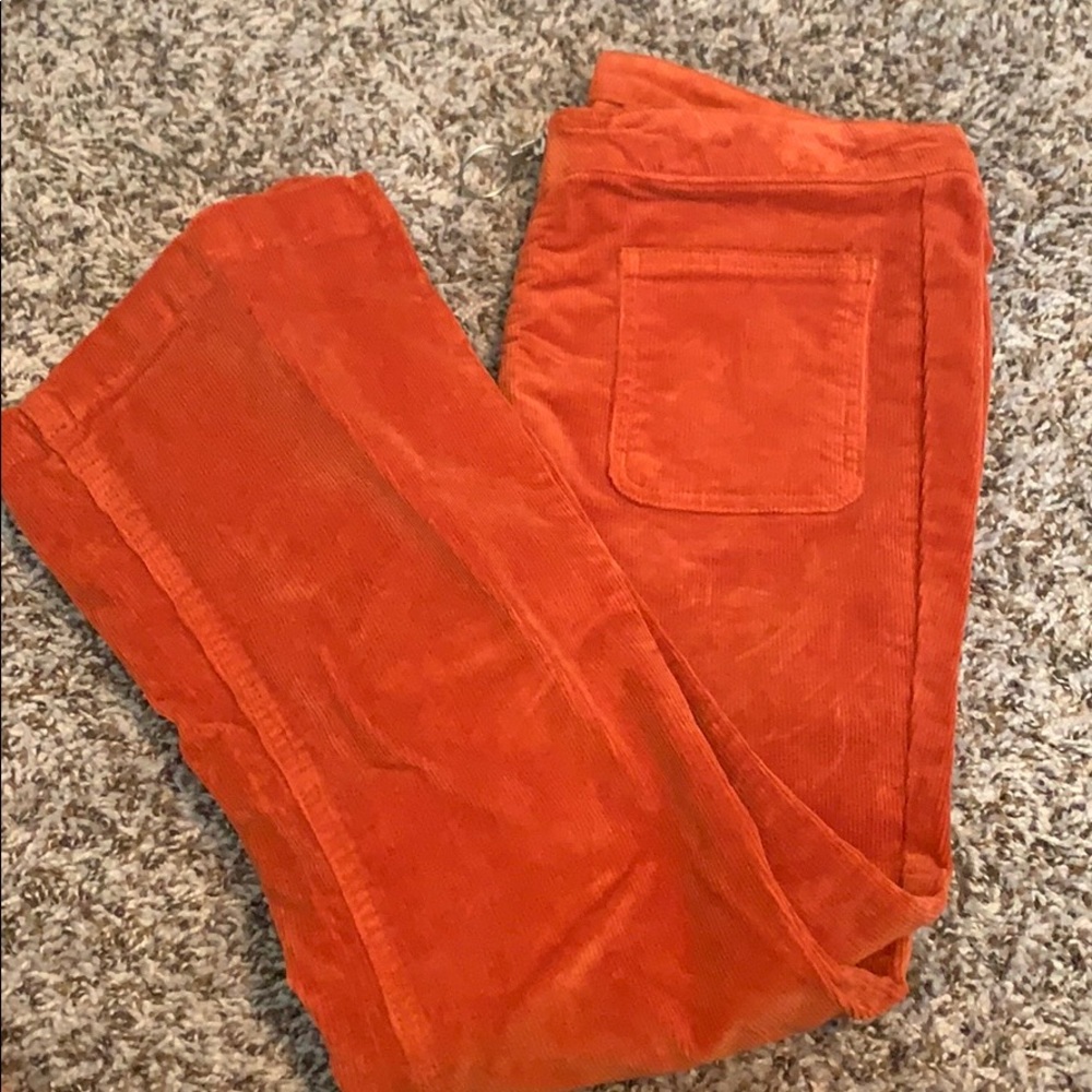 Burnt orange corduroy pants